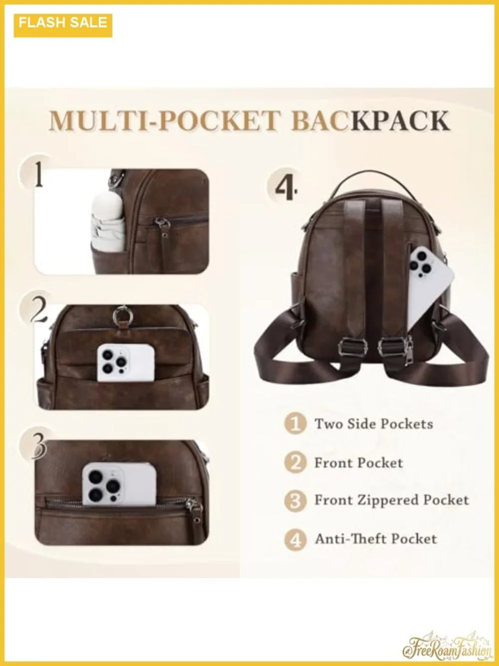 Mini Backpack Purse for Women Vegan Leather Cute Small Backpack Ladies Fashion